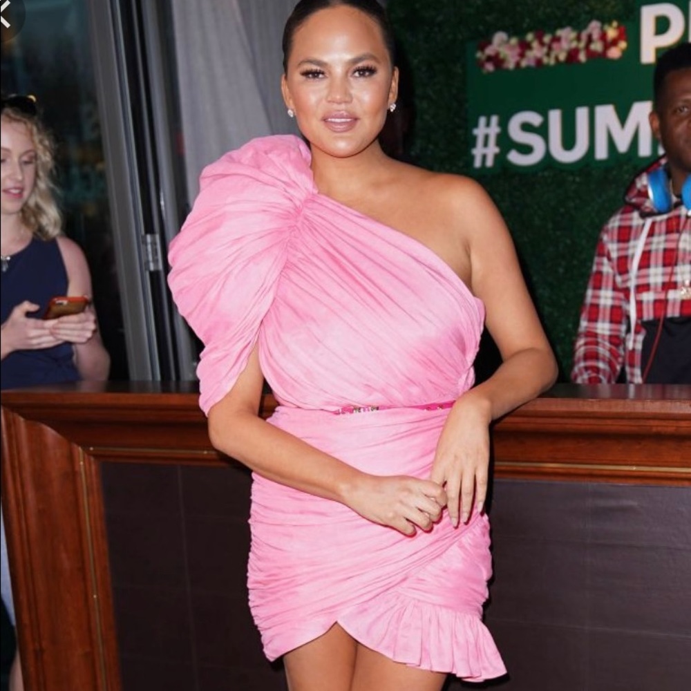 Kalmanovich Mini with one Puff Sleeve Dress, Size 2 (runs small, fits size 0)